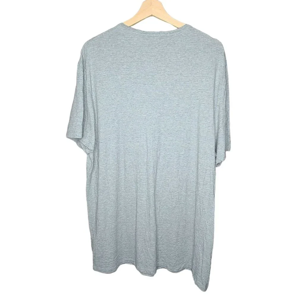 Calvin Klein Shirt Mens Extra Large Gray V-neck Short Sleeve Cotton Casual Basic - Picture 2 of 11